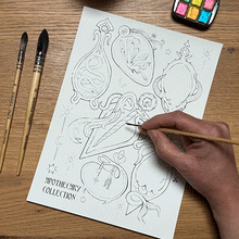 Load image into Gallery viewer, Apothecary Watercolour colouring pages