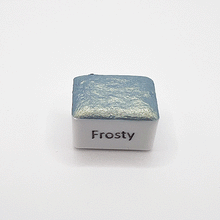 Load image into Gallery viewer, Frosty Shimmer Watercolour Paint Half Pan
