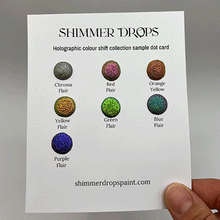 Load image into Gallery viewer, Holographic Rainbow Collection Sample Dot Card