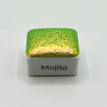 Load image into Gallery viewer, Mojito Colour Shift Watercolour Paint Half Pan