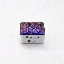 Load image into Gallery viewer, Purple Flair Holographic Watercolour Paint Half Pan