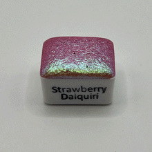 Load image into Gallery viewer, Strawberry Daiquiri Colour Shift Watercolour Paint Half Pan