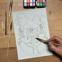 Load image into Gallery viewer, NEW Watercolour colouring pages