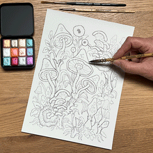 Load image into Gallery viewer, NEW Watercolour colouring pages