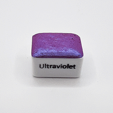 Load image into Gallery viewer, Ultraviolet Shimmer Watercolour Paint Half Pan