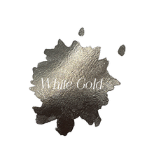 Load image into Gallery viewer, White Gold Shimmer Watercolour Paint Half Pan