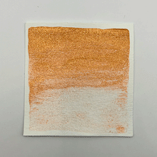Load image into Gallery viewer, Amber Shimmer Watercolour Paint Half Pan
