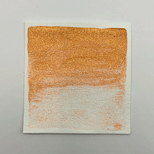 Load image into Gallery viewer, Amber Shimmer Watercolour Paint Half Pan