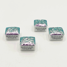 Load image into Gallery viewer, Fluorite Colour Shift Watercolour Paint Half Pan