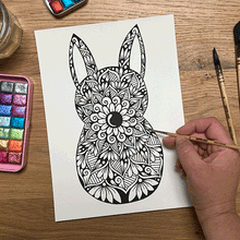 Load image into Gallery viewer, Mandala Watercolour colouring pages