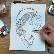 Load image into Gallery viewer, Watercolour colouring pages