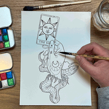 Load image into Gallery viewer, Watercolour colouring pages