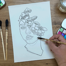 Load image into Gallery viewer, Watercolour colouring pages
