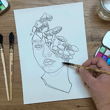 Load image into Gallery viewer, Watercolour colouring pages