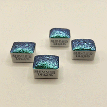 Load image into Gallery viewer, Labradorite Colour Shift Watercolour Paint Half Pan