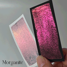 Load image into Gallery viewer, Morganite Colour Shift Watercolour Paint Half Pan