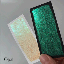Load image into Gallery viewer, Opal Colour Shift Watercolour Paint Half Pan