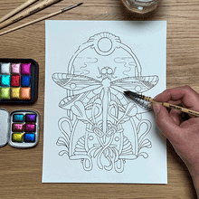 Load image into Gallery viewer, Animal watercolour colouring pages