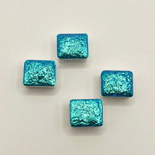 Load image into Gallery viewer, Turquoise Colour Shift Watercolour Paint Half Pan