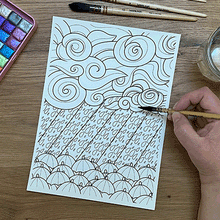 Load image into Gallery viewer, Watercolour colouring pages