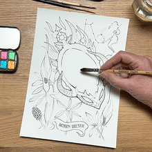 Load image into Gallery viewer, Apothecary Watercolour colouring pages
