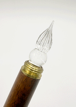Load image into Gallery viewer, Glass Dip Pen with Wooden Handle
