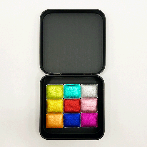 Color Library Shimmer Watercolour Sets - palettes of Shimmer, Metallic, Colour Shift Paint ...