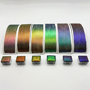 Holographic Rainbow Watercolour Palette