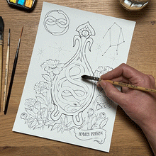 Load image into Gallery viewer, Apothecary Watercolour colouring pages
