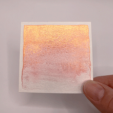 Load image into Gallery viewer, Peach Shimmer Watercolour Paint Half Pan
