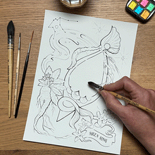 Load image into Gallery viewer, Apothecary Watercolour colouring pages
