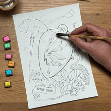 Load image into Gallery viewer, Apothecary Watercolour colouring pages
