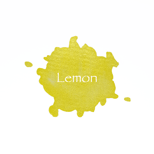 Lemon Shimmer Watercolour Paint Half Pan