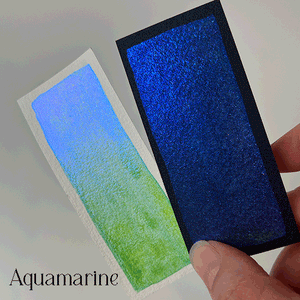 Aquamarine Colour Shift Watercolour Paint Half Pan