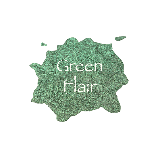 Green Flair Shimmer Watercolour Paint Half Pan (Limited Edition)