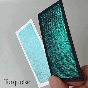 Turquoise Colour Shift Watercolour Paint Half Pan