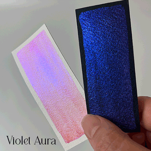 Violet Aura Colour Shift Watercolour Paint Half Pan